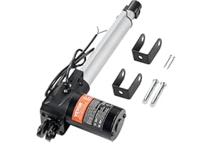 VEVOR Linear Actuator 12V, 8 Inch Heavy Duty 1320lbs/6000N Linear Actuator, 0.19"/s Linear Motion Actuator with Mounting Bracket & IP44 Protection for Electric Door Industrial Machinery Vessels Cargo