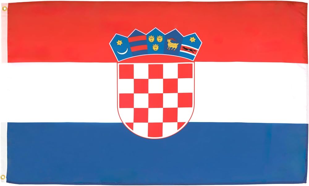AZ FLAG Croatia Flag 3x5 ft 100D Polyester with Two Brass Grommets