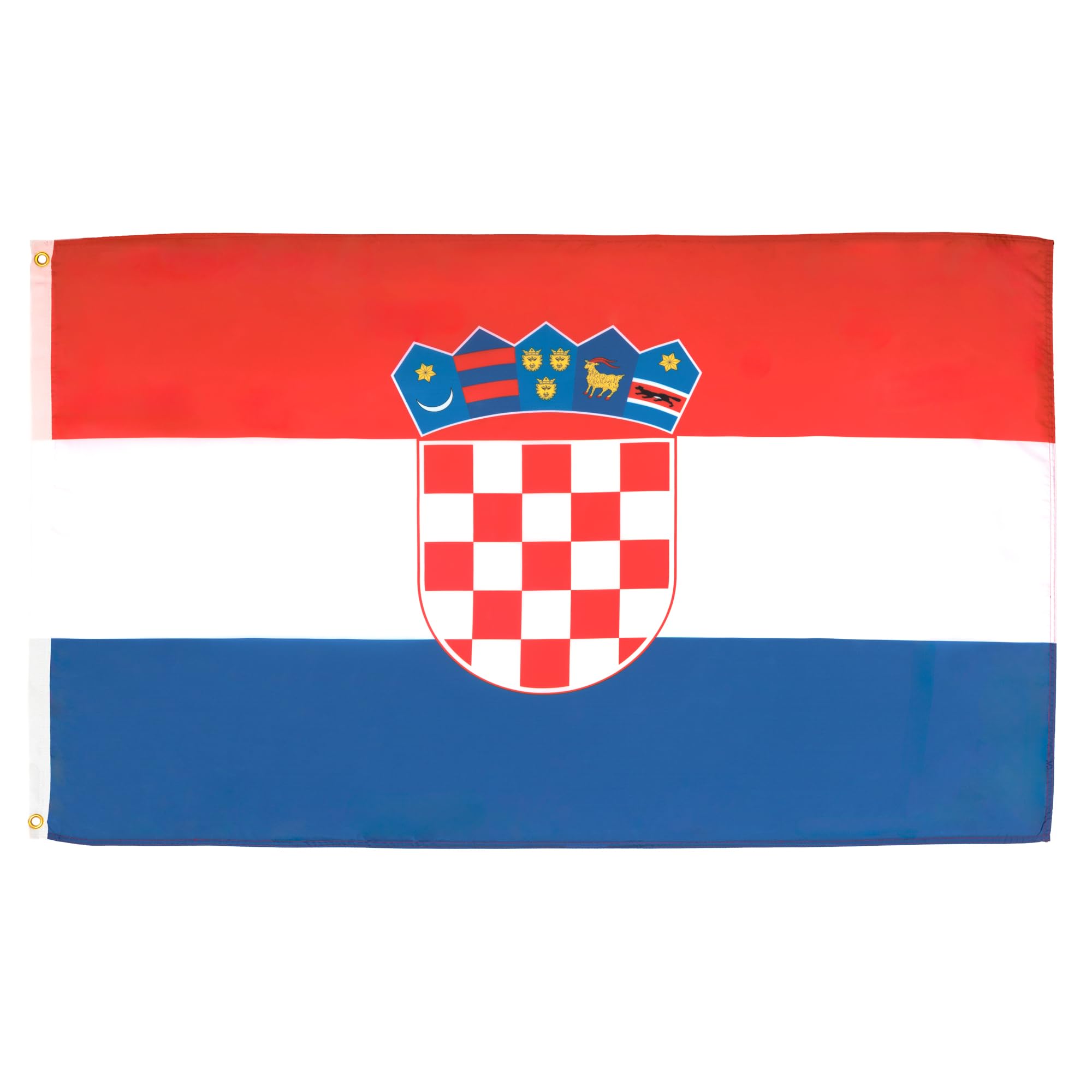 AZ FLAG - Croatia Flag - 3x5 Ft - Light Polyester Croatian Banner with Two Brass Eyelets - Fade Resistant - Vivid Colors - 3' x 5' Feet - 150x90 Cm — image 1
