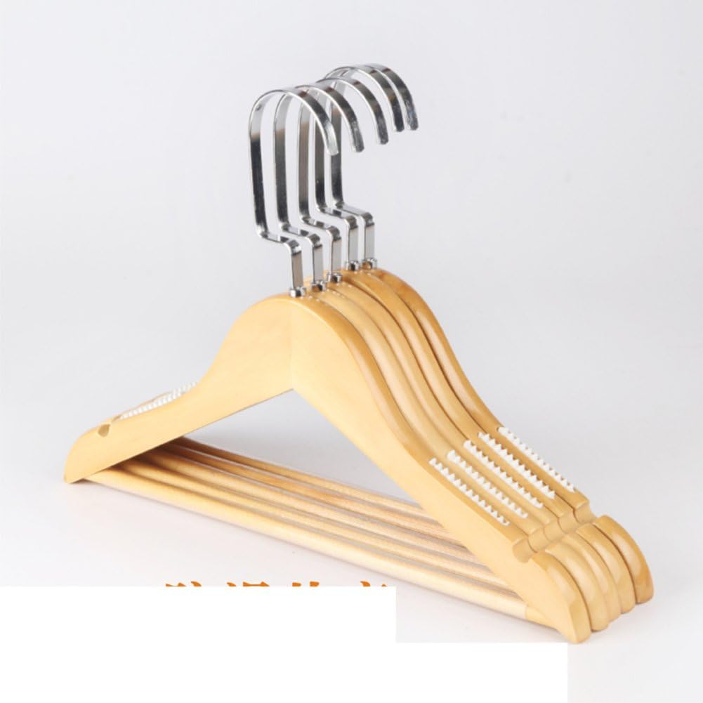 ASGGGFDFH Solid wood hangers,Non-slip seamless clothes hangers Vintage wooden suit hangers rack Hotel wardrobe wooden clothes support Home pack of 10-F 32x23x1.2cm(13x9x0)