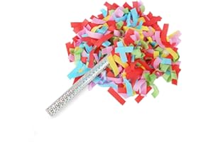 BATTIFE 10Pack Colorful Confetti Wands, Confetti Shoot Poppers, Tissue Paper Flick Flutter Sticks for Wedding Celebrations, Anniversary, Birthday Parties, Multi-color 7.8inch
