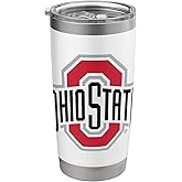 Ohio State Buckeyes Mens Icon Logo Officially Licensed White Stainless Steel Insulated Tumbler