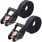 BoxerTool 1.5" x 20' Endless Ratchet Tie Down Strap - 2 Pack - 4,000LBS Heavy Duty Cargo Tie Down, Ratcheting Securing Straps, Car Rack, Cargo, Motorcycles, Trailer Loads, Kayak