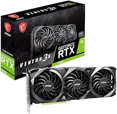MSI Gaming RTX 3060 12GB GDDR6 192-Bit Ventus 3X OC Graphics Card