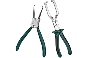 Aleric Electrical Disconnect Pliers - 2Pcs Fuel Line Disconnect Tool, Fuel Filter Caliper, Fuel Line Petrol Clip Pipe Pliers, Automotive Electrical Connector Disconnect Fuel Feed Pipe Repair Tool