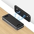 Ultra Thin Cabinet Magnets Door Catch, Adhesive Drawer Latch,Cabinet Magnetic Catch for Kitchen,Closet Door,Cupboard Wardrobe,Sliding Closure,No-Gap Design (Black 4PCS)