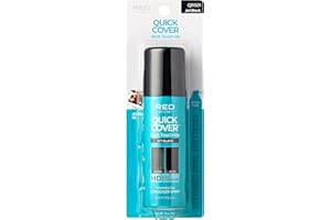 Red by Kiss Quick Cover Root Touch-Up Spray, Waterproof & Smudge-Proof Gray Coverage, Quick-Dry Formula with Jojoba Oil, Lightweight & Travel-Friendly (Jet Black, 2oz)
