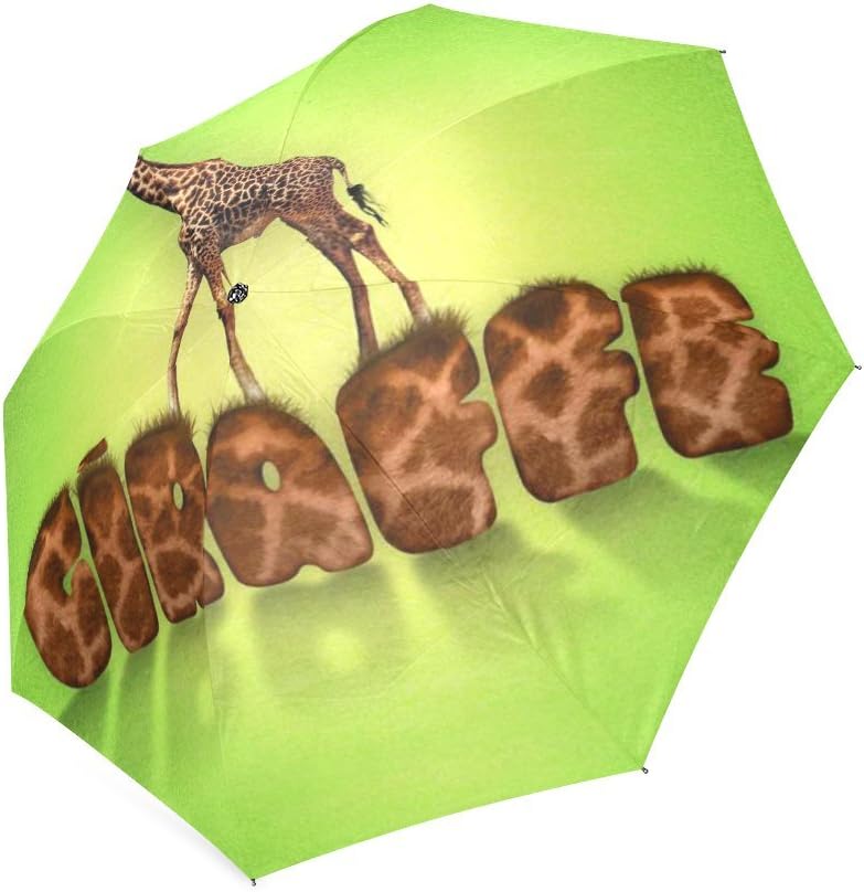 Customized Unique Giraffe Folding Rain Umbrella/Parasol/Sun
