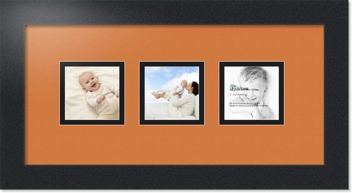ArtToFrames Collage Photo Frame Double Mat with 33x3 Openings and