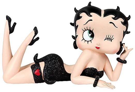 Betty Boop - Liegen - Schwarz Glitzerkleid - Sammlerstücke figuren - 11,5 cm