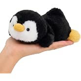 Ditucu Palm-Sized Penguin Stuffed Animals Cute Soft Mini Plush Doll Small Plushies Toys Gifts for Kids Black 6 inch