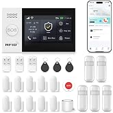 Home Security Systems Alarm System for Home Security GSM/4G+WiFi (24 PCS) | 4.3" Touch Screen | SOS | App Instant Alerts | Wireless Smart System | Work with Alexa | No Monthly Fee