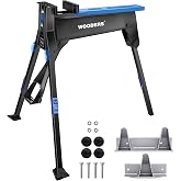 WOODERS JawHorse, Heavy-Duty Portable Clamping Workstation, 2200Lbs Force, 660Lbs Load, 37" Range Vise, Hands-Free Foot Pedal, 32Lbs Folding Workbench with Metal Jaws for Woodworking &amp; Welding