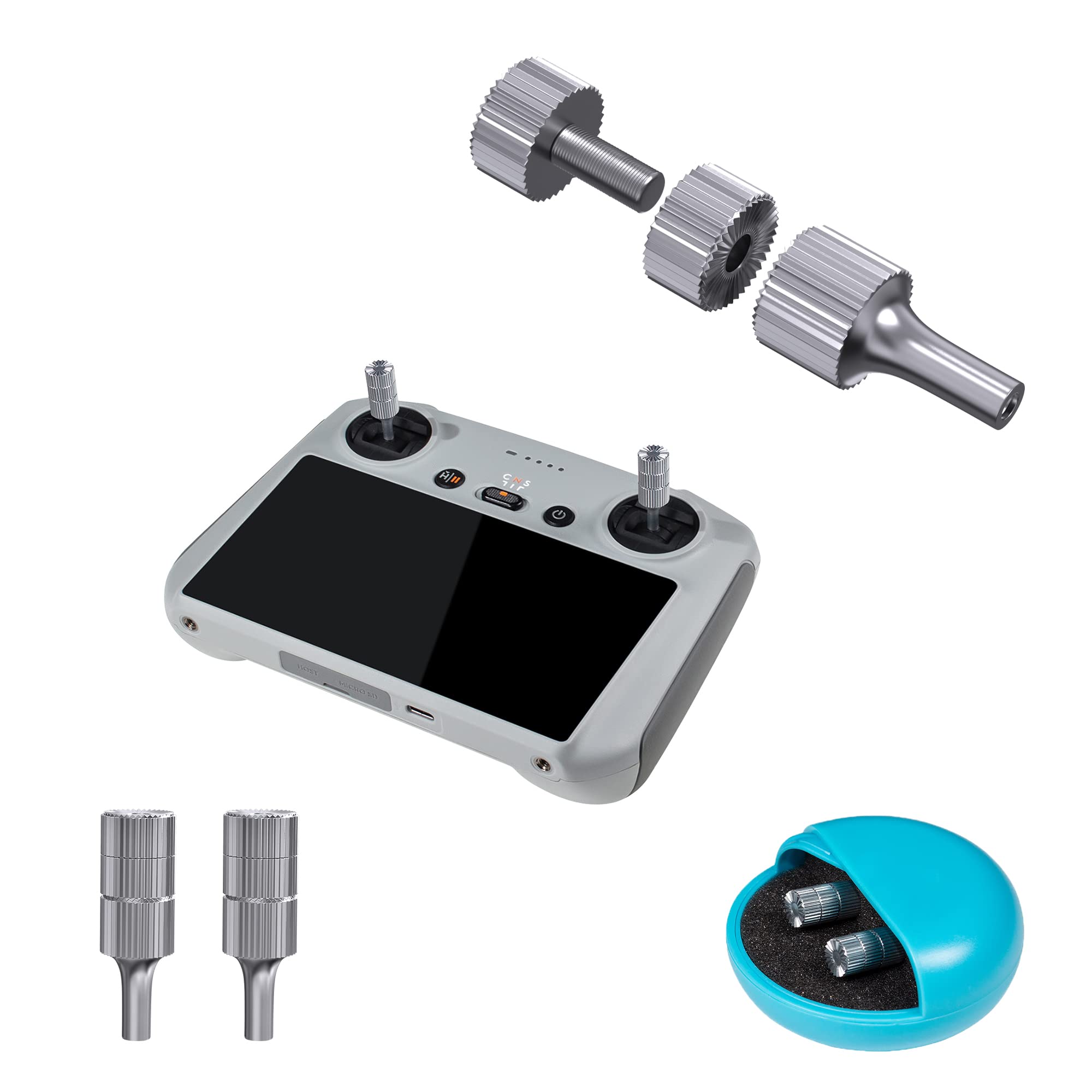 Fututech 10mm Extended Aluminium Alloy Joystick for DJI Mini 3 Pro RC Controller for Remote Control High Precision Non-Slip Ergonomic Design Accessories Drone