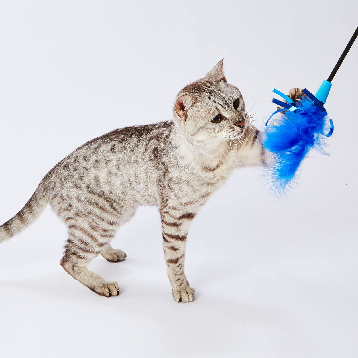 ペティオ (Petio) 猫用おもちゃ 大好きブルーの猫じゃらし キラキラ&フェザー の商品画像