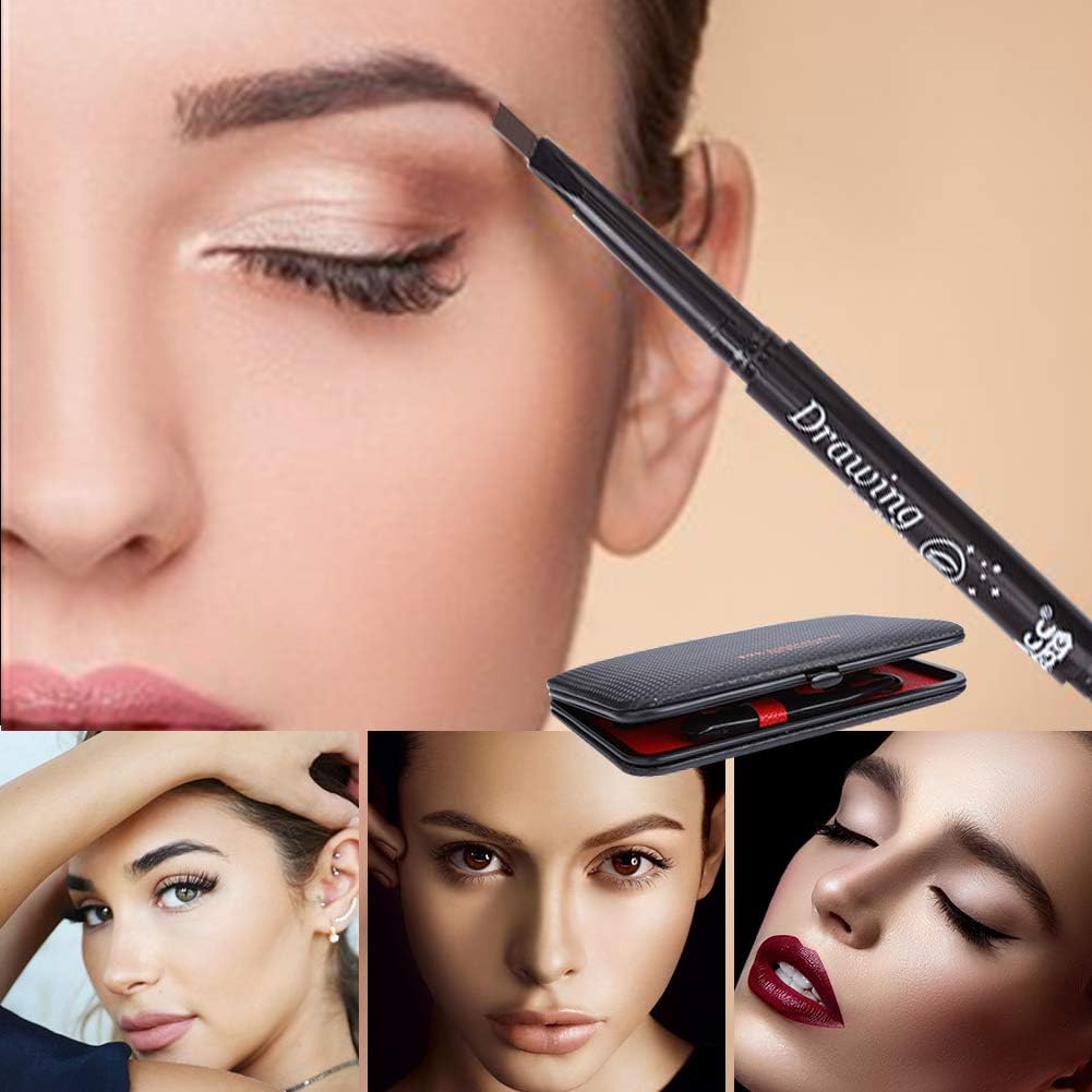 Eyebrow Kit, Eyebrow Grooming Set, Eyebrow Tweezers Set, Professional Stainless Steel Eyebrow Tweezers Kit for Women/Men include Razor Eyebrow Brush Eyebrow Pen, Bites Tight with Travel Case: Home Improvement