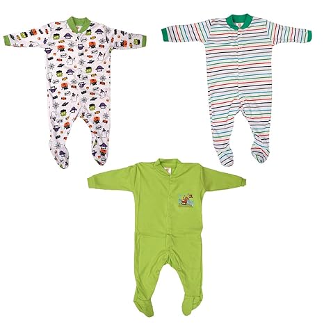 green baby sleepsuit