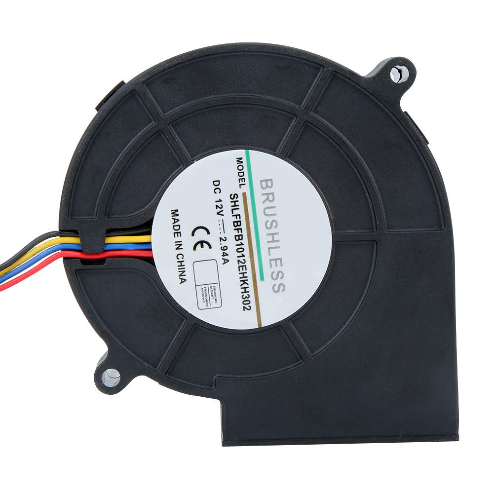 12V Radial Fan DC Brushless Blower, Dual Ball Bearing Cooling Air Blower Fan Turbo Centrifugal Blower with 4 Pin, 97 * 94 * 33mm