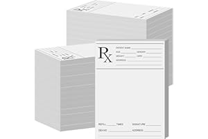 Watersay 20 Pack Prescription Pad for Doctor Pharmacist Rx Notepad 100 Sheets Doctor Prescription Paper Per Pad Pharmacist Me