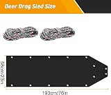 HDPE Deer Drag Sled 76" L x 23" W Game Hauler Hunting Fishing Firewood Garden view 6
