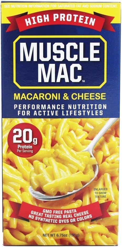 Amazon Com Muscle Mac High Protein Macarrones Con Queso 0 7 Oz De Proteina Por Porcion 2 Unidades Home Improvement