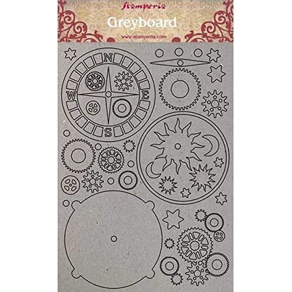 STAMPERIA INTL Stamperia-Greyboard-Arctic Antarctic, Paper, Grey, A4