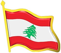 Lebanon Flag Lapel Pin - Enamel Metal National