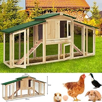 poulailler vip clapier double xxl en bois