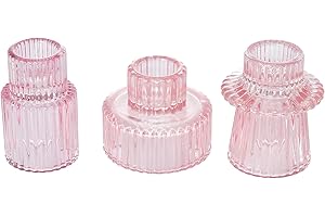 BEZURA Tealight Candle Holder, Taper Glass Candlestick Holders, Votive Candle Stick Candle Holder for Table Centerpiece Wedding Dinner