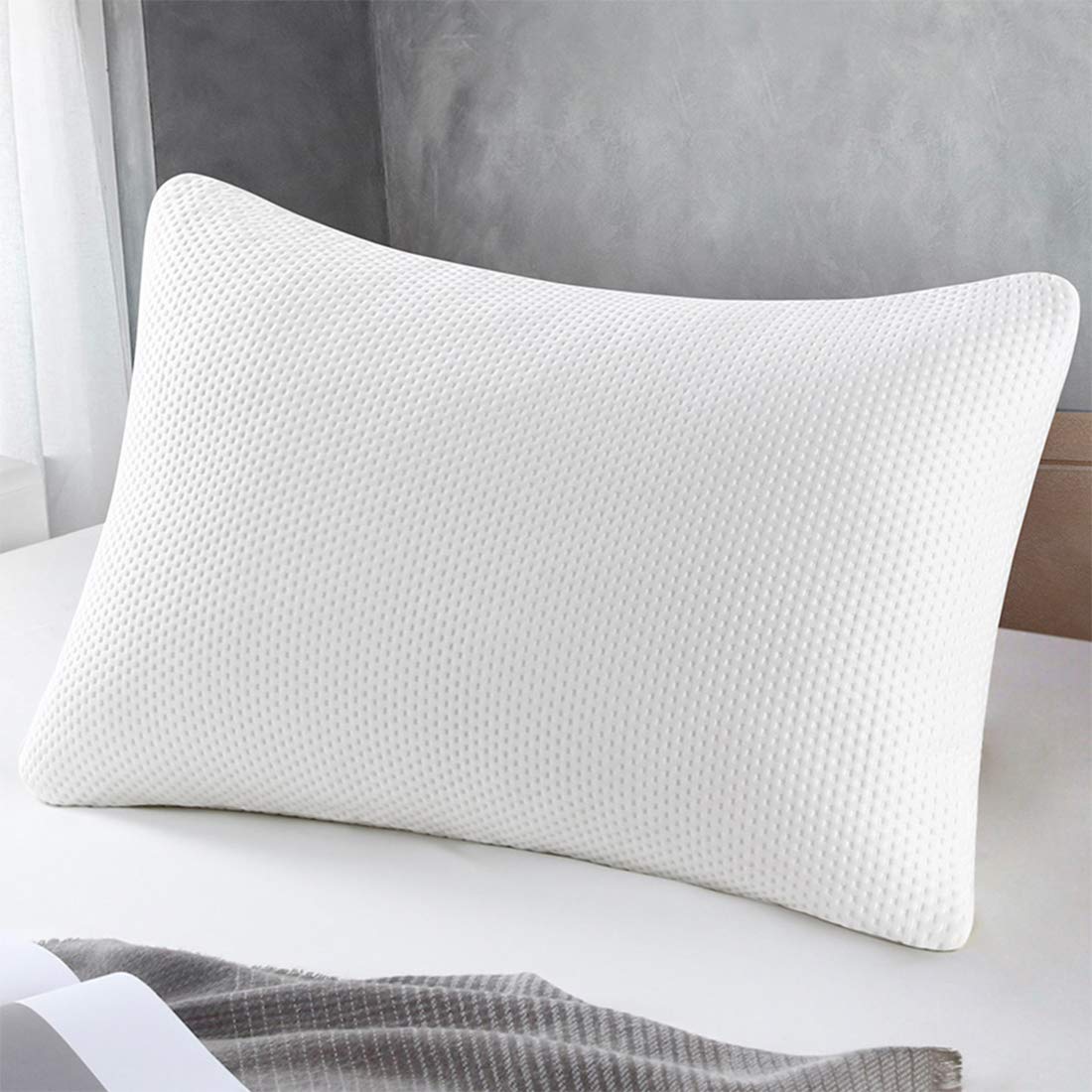 Memory Foam Pillow Standard Size Pillows For Sleeping Adjustable Loft Firmness Shredded Hypoallergenic Headrest Cushion For Travel Home Hotel Collection Washable Removable Cooling Bamboo Derive Amazon In Home Kitchen Are Memory Foam Pillows Washable