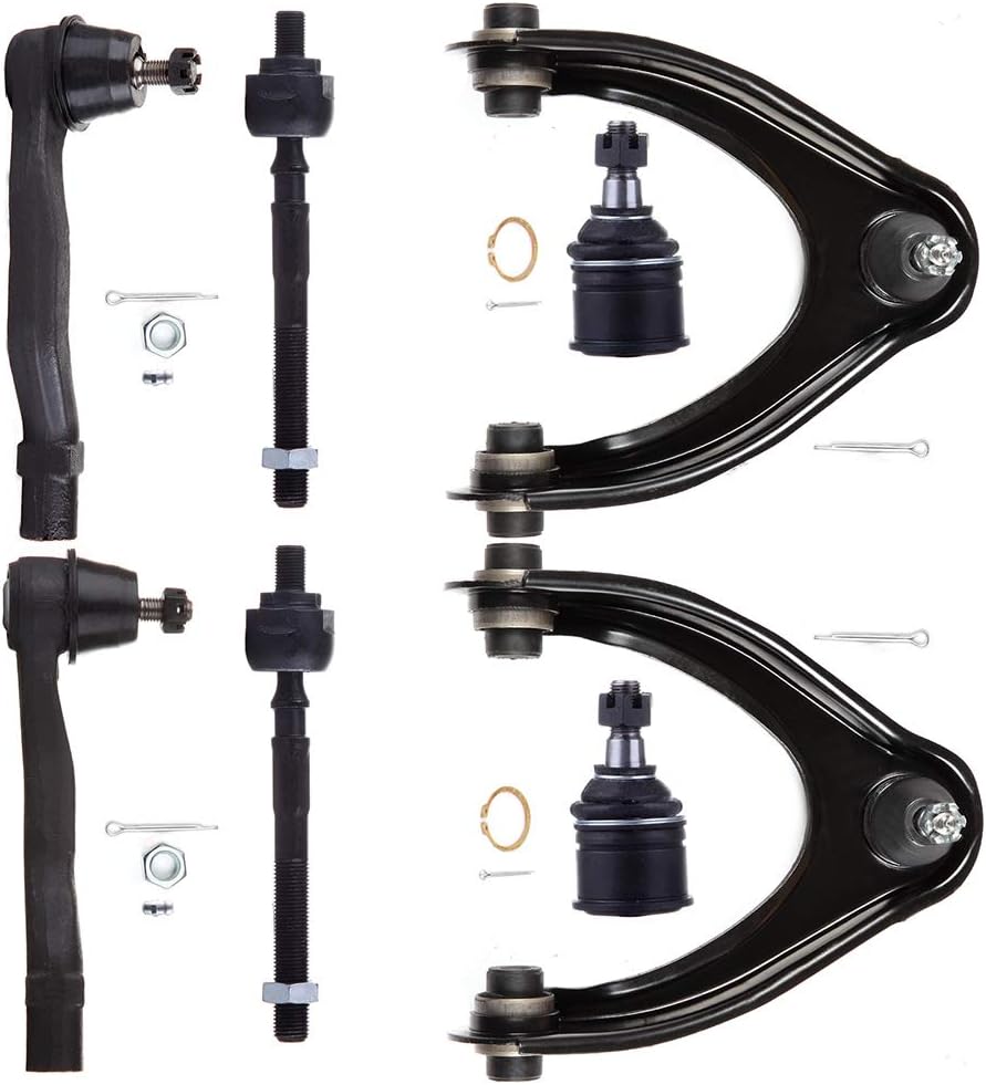 INEEDUP NEW 8 Set of Inner Outer Tie Rod Ends Lower Ball Joints Upper Control Arms Outer Tie Rod Ends Compatible with for 1997-2000 Acura EL 1996-2000 Honda Civic