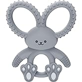 Dr. Brown's Flexees Teether, Gray Bunny, 3m+, 1-Pack