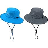 Century Star Outdoor Kids Sun Hat UPF 50+ Quick Dry Adjustable Bucket Hat Windproof Waterproof Beach Fishing Safari Hat