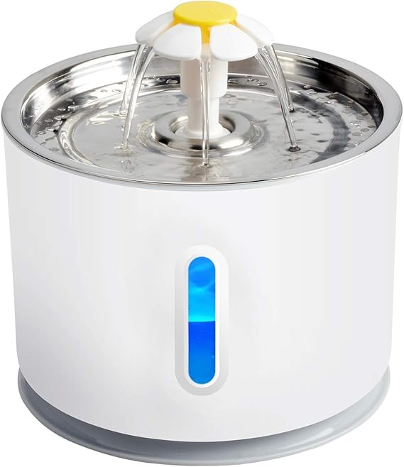 NICREW Cat Water Fountain, Pet LED Flower Drinking Fountain for Small Dogs, Cat Water Dispenser
