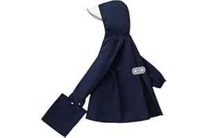 FEWLBY Toddler Raincoat Boys GirlsRain Poncho Lightweight Waterpoof Rain Jacket Children Rainwear L Size