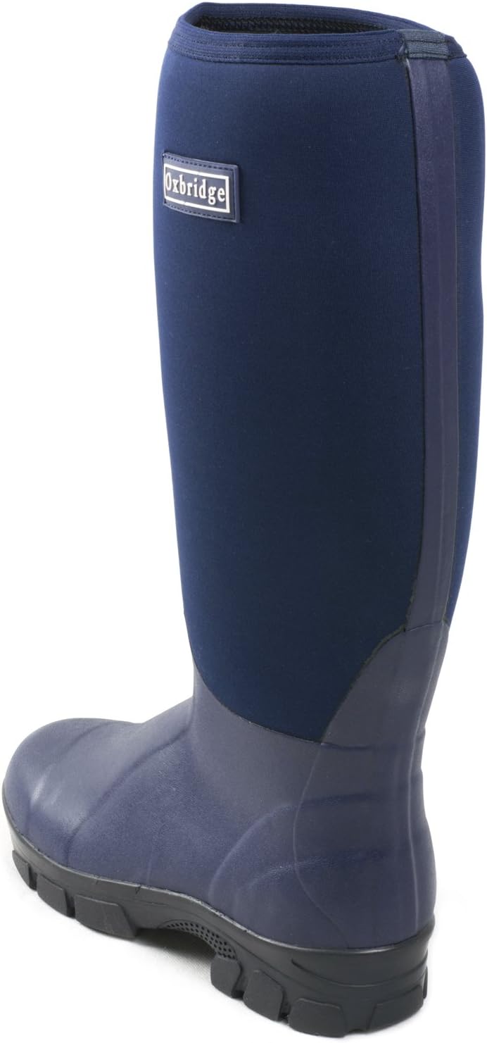 Oxbridge Navy Blue Waterproof Neoprene Wellington Boots Fishing Wellies