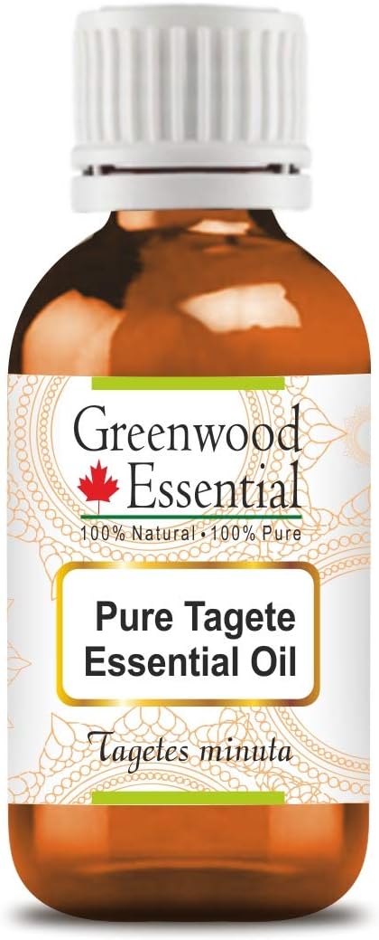 Greenwood Essential Pure Tagete Essential Oil (Tagetes minuta) Steam Distilled Natural Therapeutic Grade 10ml (0.33 oz)