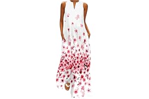 Gamivast Summer Dresses for Women 2024 Vacation Trendy Maxi Sundresses Pockets Long Flowy Beach Dresses Casual Resort Wear