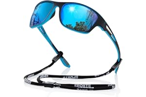 suoso Polarized Sports Sunglasses for Men: UV400 Protection Glasses Womens Wrap Around Goggles for Driving Fishing