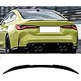 2021-2025 Glossy Black Trunk Spoiler Wing Compatible with BMW 4 Series 2 Door Coupe G22 G82 430i M440i xDrive 2022 2023 2024