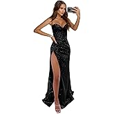 Tvuyet Corset Prom Dresses for Women Mermaid 2026 Long Glitter Sequin Formal Evening Party Gowns