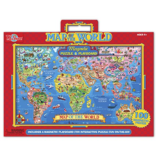 T.S. Shure Map of the World Magnetic Playboard and Puzzle