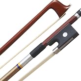 ARCRAW Violin Bow 4/4 Full Size Brazil IPE Wood Classic Model Round Bow | Teacher Student Professional Bow