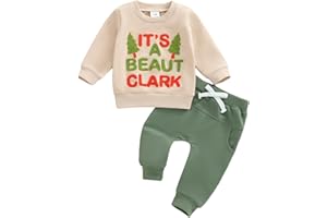 CIYCUIT Baby Boy Outfits Embroidered Sweatshirt Pants Set Fall Winter Clothes