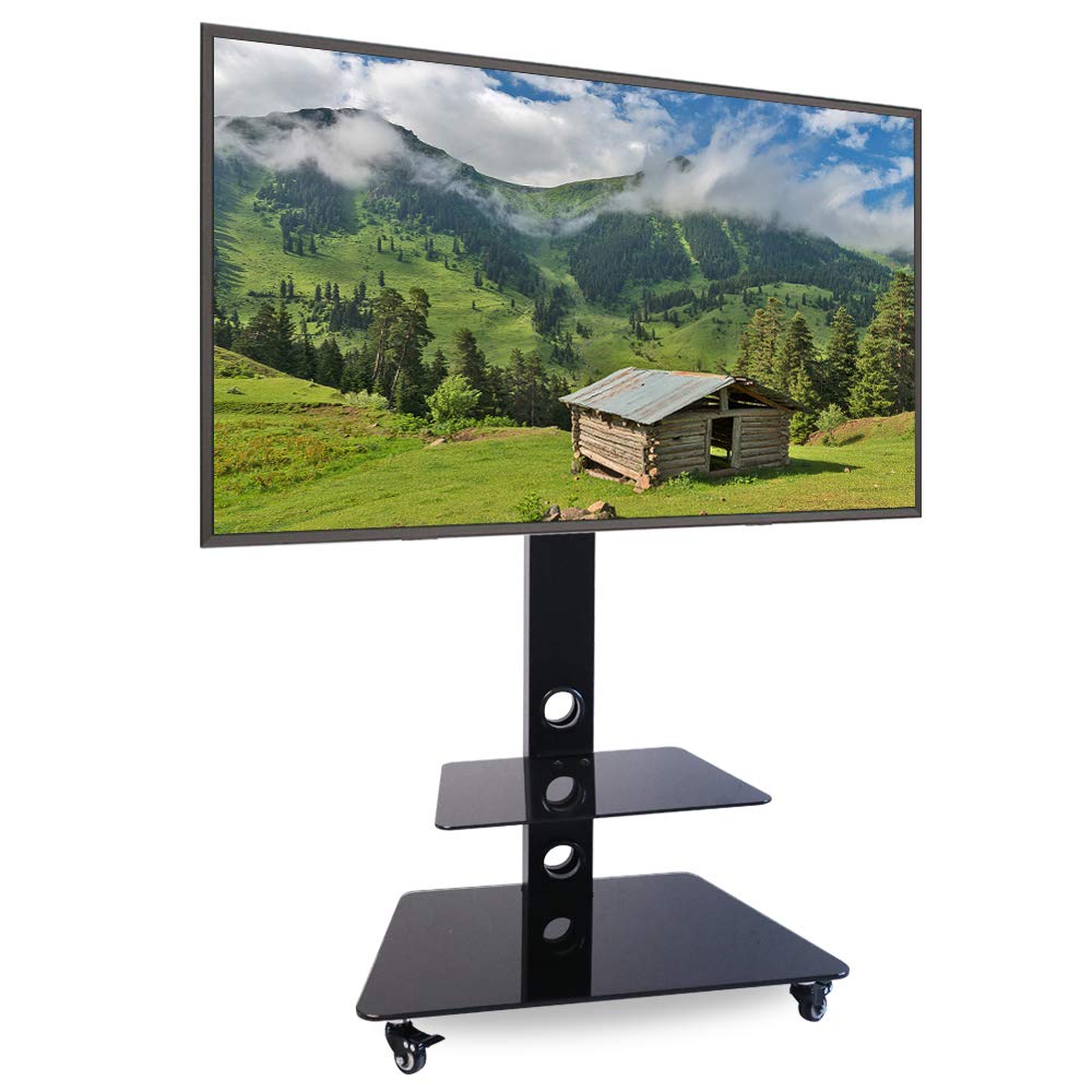 Best mobile tv stand with two shelves