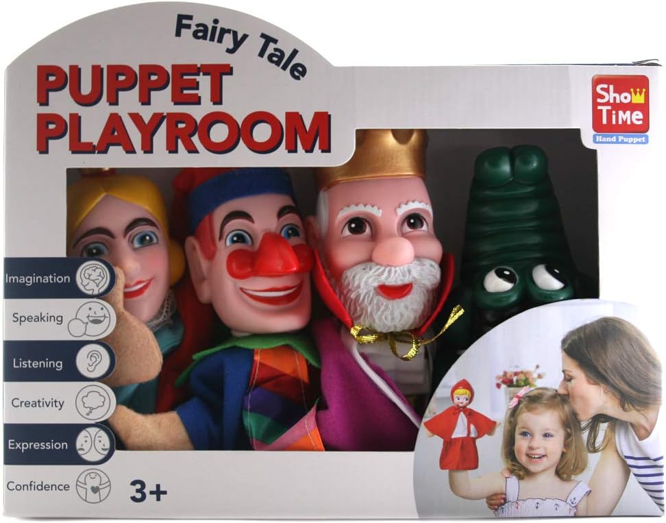 Beach Large 4 Hand Puppets Set Punch & Judy Story Pack BigaMart