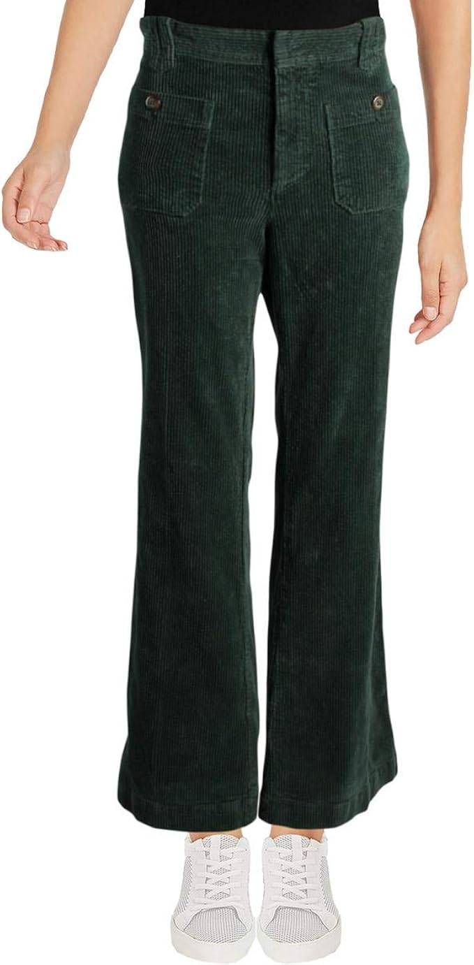 hip hugging flare cord pants