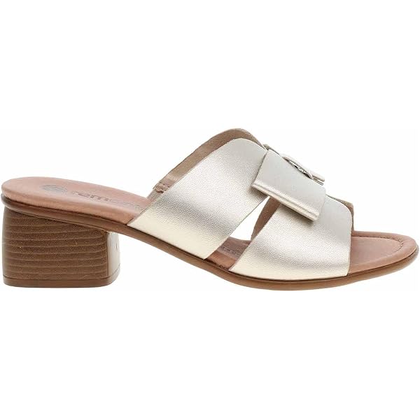 ONEX Women's Christina 2 Slide Sandals - White, Size 10 M US, Sparkly Microfiber With Cork Wedge - View #5
