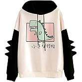 Blamplud Dinosaur Hoodie Cute Kawaii Pullover Hooded Sweatshirt For Womens Teengirls
