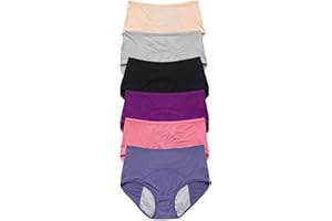 Incontinence Underwear for Women Cotton Comfort Plus Size Mesh Seamless Panties 6Pcs